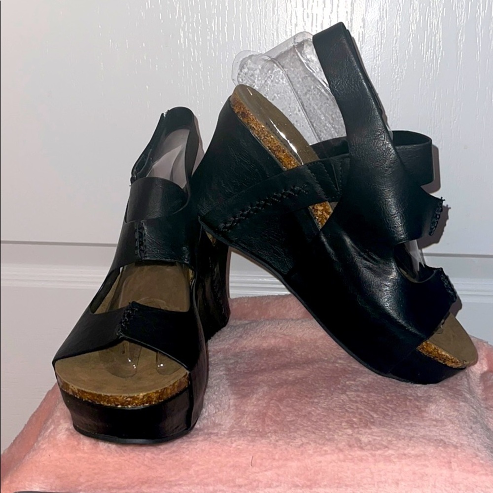 Pierre Dumas Wedge Sandals